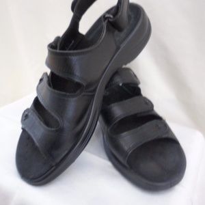 ECCO Three strap leather sandals.